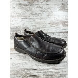 Men's UGG Australia Brown Leather Slip On Loafers Sz 13 S/N 3034